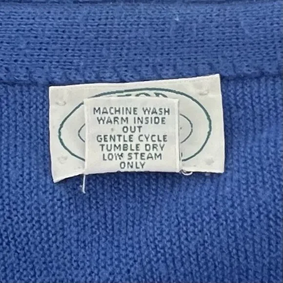 Izod Lacoste Grandpa Cardigan Sweater Mens L Mr Rogers Orlon Vintage Made in USA - Picture 8 of 9